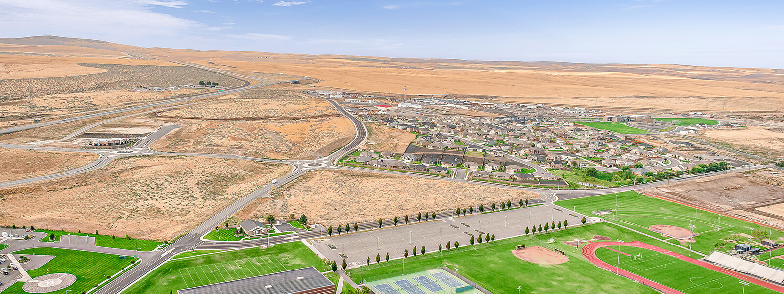 Aerial of Southridge parcels for sale in Kennewick.