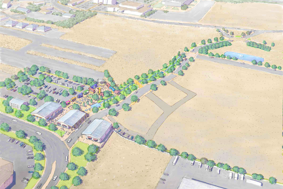 Artist rendering of Vista Field Phase One initial infrastructure.