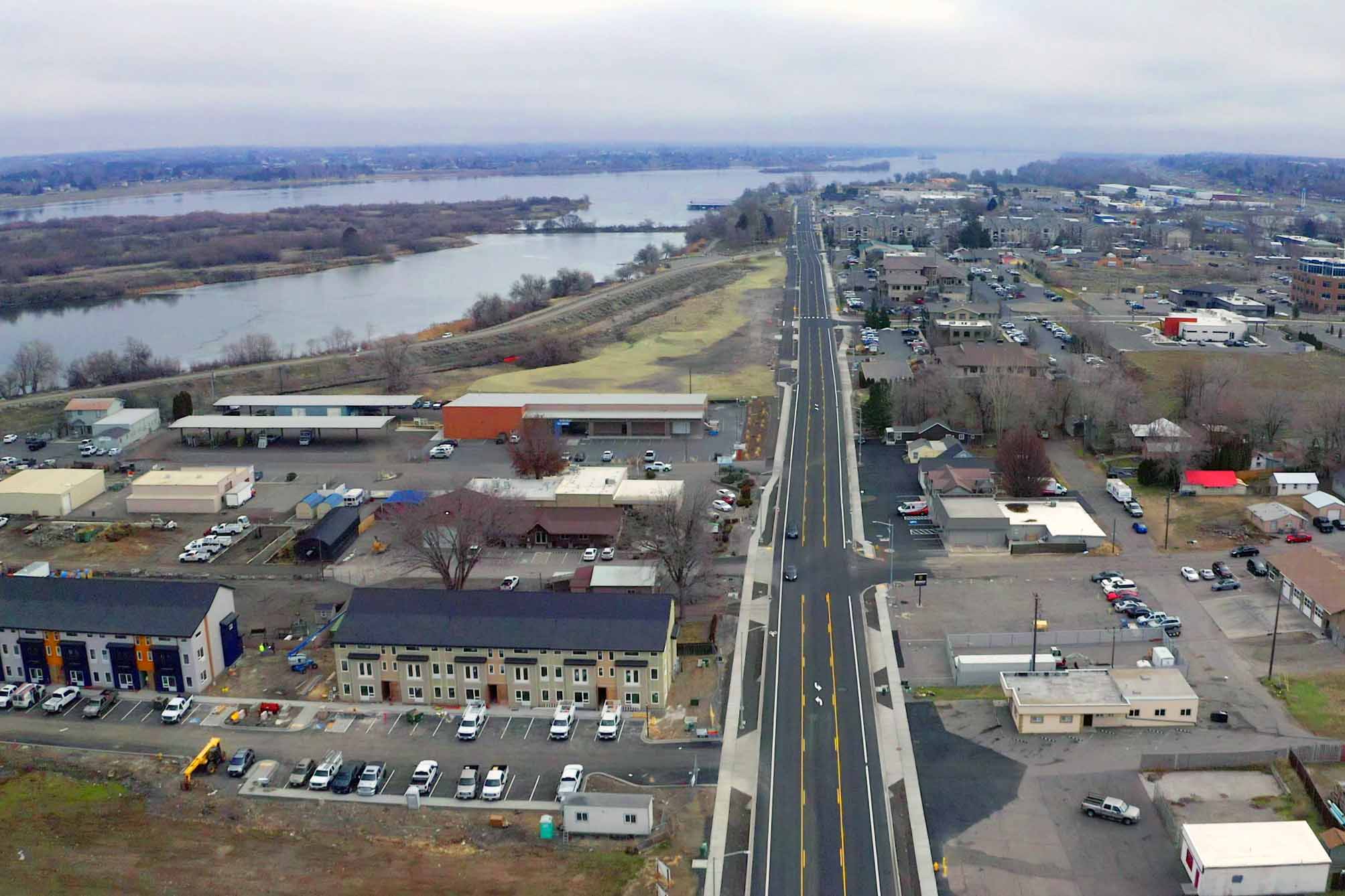 Aerial of the City of Richland’s Island View revitalization project.