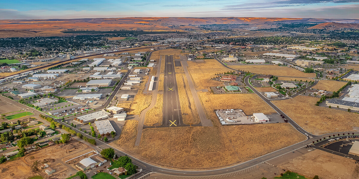 Aerial of Vista Field before redevelopment.