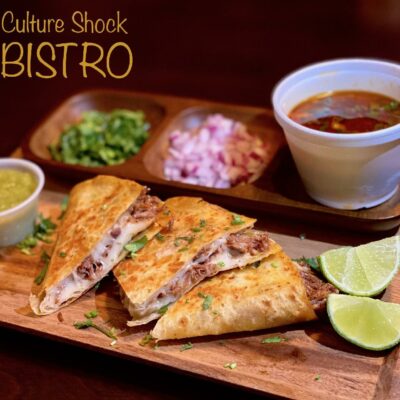 The Queso Birria Quesadilla at Culture Shock Bistro.