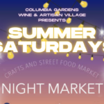Summer Saturdays Night Market invite graphic.