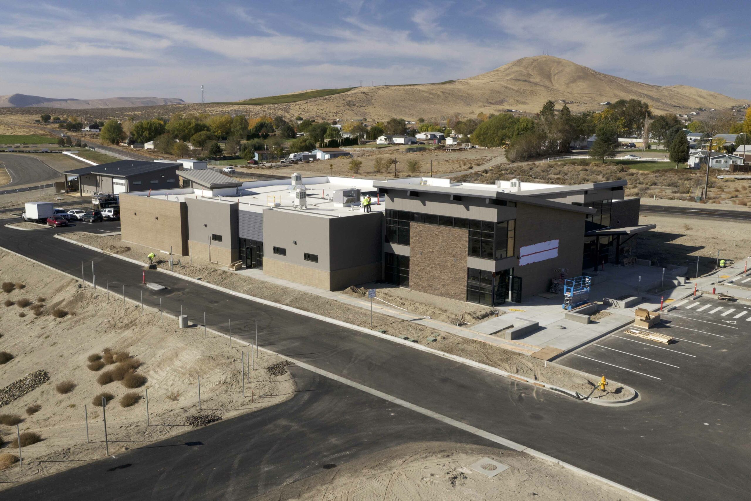 Aerial of City of West Richland's new police station.