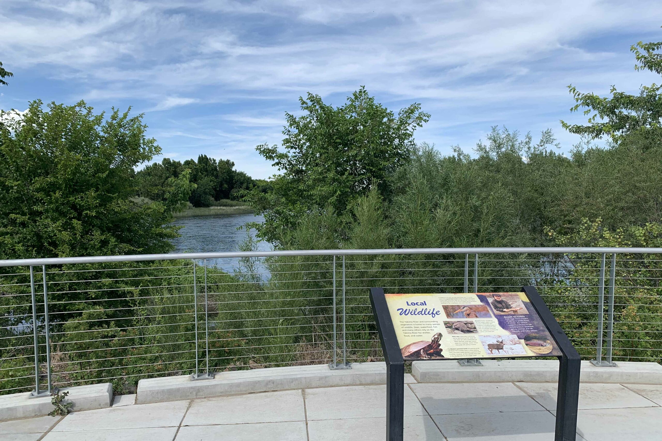 Kiosk featuring local wildlife at the Yakima River Gateway area in West Richland.