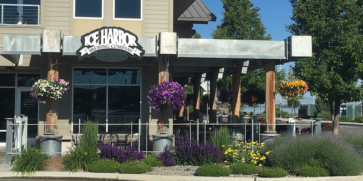 Exterior of Ice Harbor Brewing Company on Clover Island.