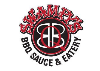 Swampy's BBQ food truck logo.